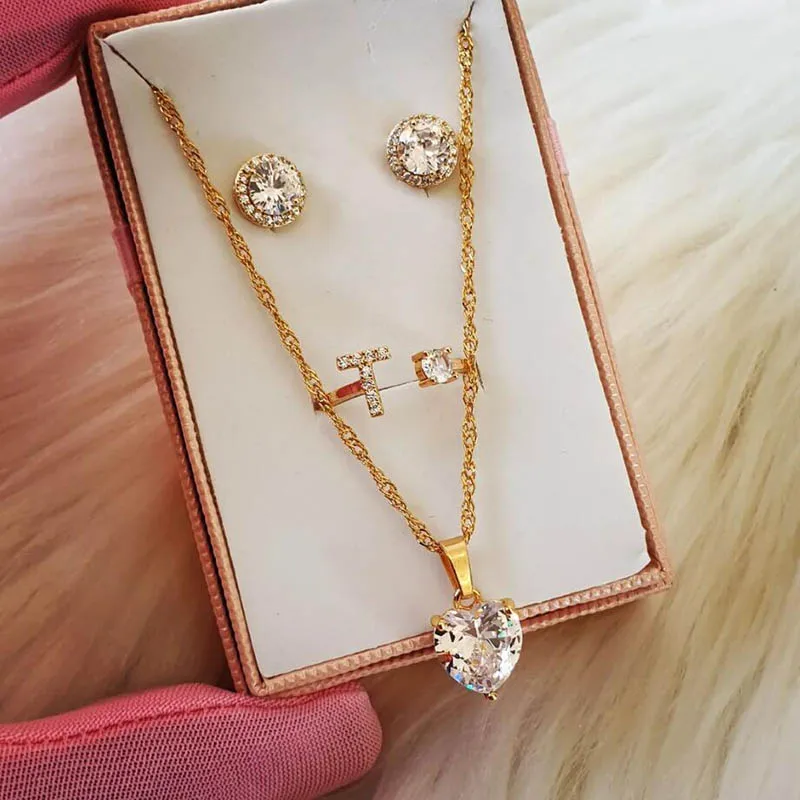 Stainless Steel Necklace Zircon Pendant Summer Use