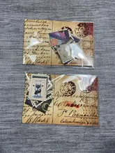 46 unids/pack Retro Museo filatélico serie cuarderno de recortes con pegatinas decorativas palo etiqueta álbum diario papelería pegatina de sello