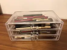 Transparent Plastic Storage-Box Makeup-Organizer Display-Stand Jewelry Drawer Cosmetics