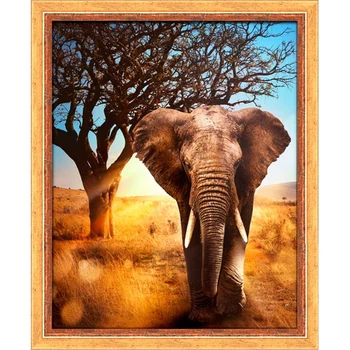 

Аж-1783 painting with rhinestones "African elephant" 40*50 cm