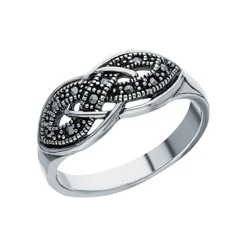 

Silver ring with marcasite sunlight sample 925