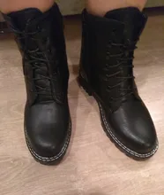 AIYUQI-Botas cortas de cuero genuino para mujer, botines de lana cálidos y antideslizantes, para estudiantes, para invierno, 2021