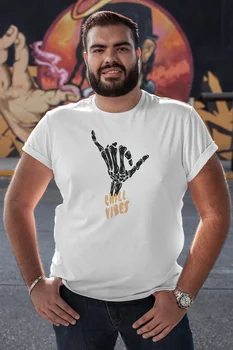 

Angemiel Wear Chill Vibes White Men 'S Cotton Big Size T-Shirt