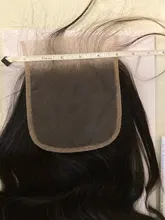 Extensiones de pelo peruano Remy, accesorio con cierre de encaje, 4x4, 5x5, 6x6, encaje suizo de tres partes, prearrancado