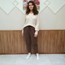 Womens Pants Trousers Harem Woolen Black High-Waist Winter Plus-Size Warm LYZCR Ankle-Length