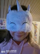 Mascarilla antifaz de fiesta con dibujos de unicornios, cubierta de felpa para dormir, para viajes, casa, niños, regalo