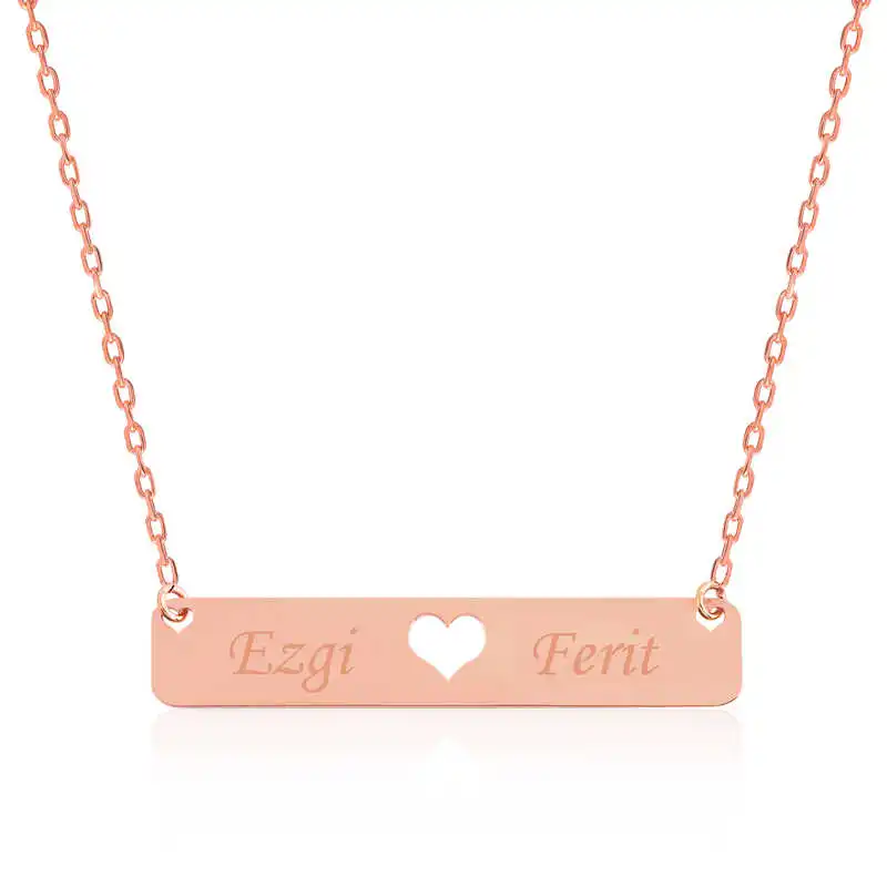 

Sterling silver Personalized Is Rod Heart Necklace