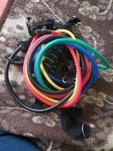 Banda con tubos de resistencia para Fitness, cuerda de tracción elástica para gimnasio y Yoga, expansor de entrenamiento, anclaje de puerta con asa y correa para el tobillo, 11 unidades