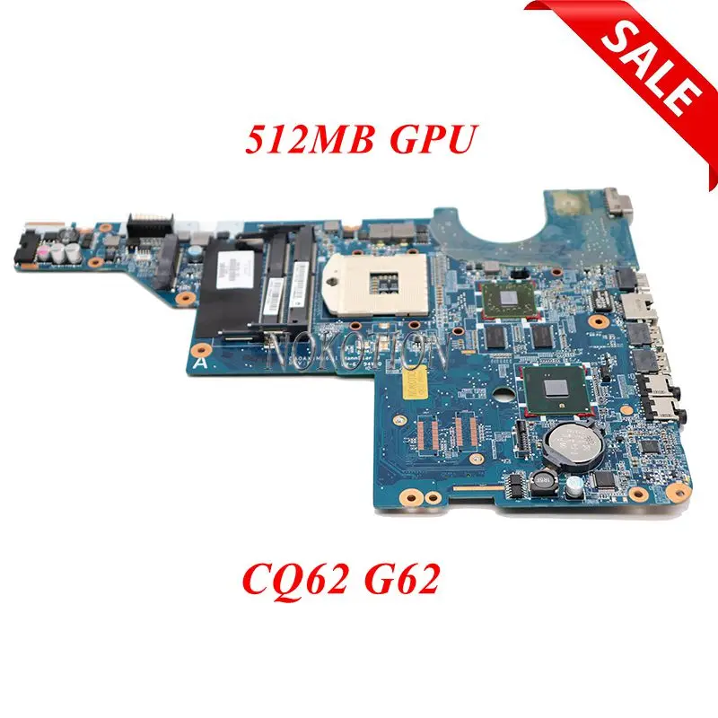 NOKOTION Laptop Motherboard for HP Pavilion G62 CQ62 615578-001 595183-001 DA0AX1MB6H0 HM55 DDR3 512MB GPU free cpu | Компьютеры и