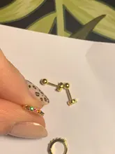 ROXI-Pendientes de aro coloridos con cristales de circonita para mujer, aretes de lujo, a granel, ajustados, de cartílago arcoíris