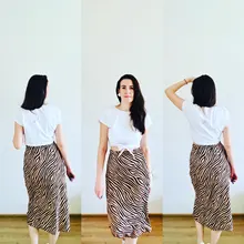 Women Skirts Zebra Print VONDA Elegant Short Clubwear Straight Casual Clothing Loose