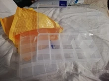 Caja de herramientas de plástico con 15 ranuras para joyería, organizador artesanal, estuche de transporte, cuentas de almacenamiento, F2414