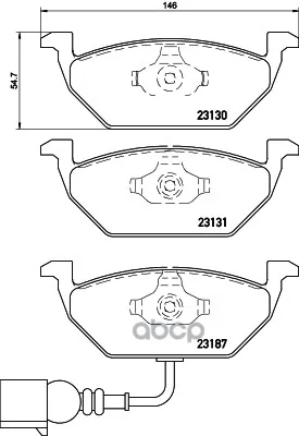 Колодки Тормозные Дисковые, Комплект Hella 8db355008551 HELLA арт. 8DB355008551