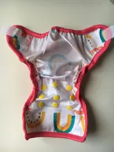 Happyflute-cubierta de pañal de tela ecológica para recién nacido, diseño de PUL a presión, gancho y bucle
