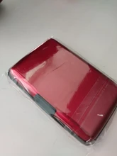 Nuevo Metal tarjeta de crédito nombre de la tarjeta de identificación titular de la caja de la cartera Mini antimagnético resistente al agua titular de las tarjetas de aluminio