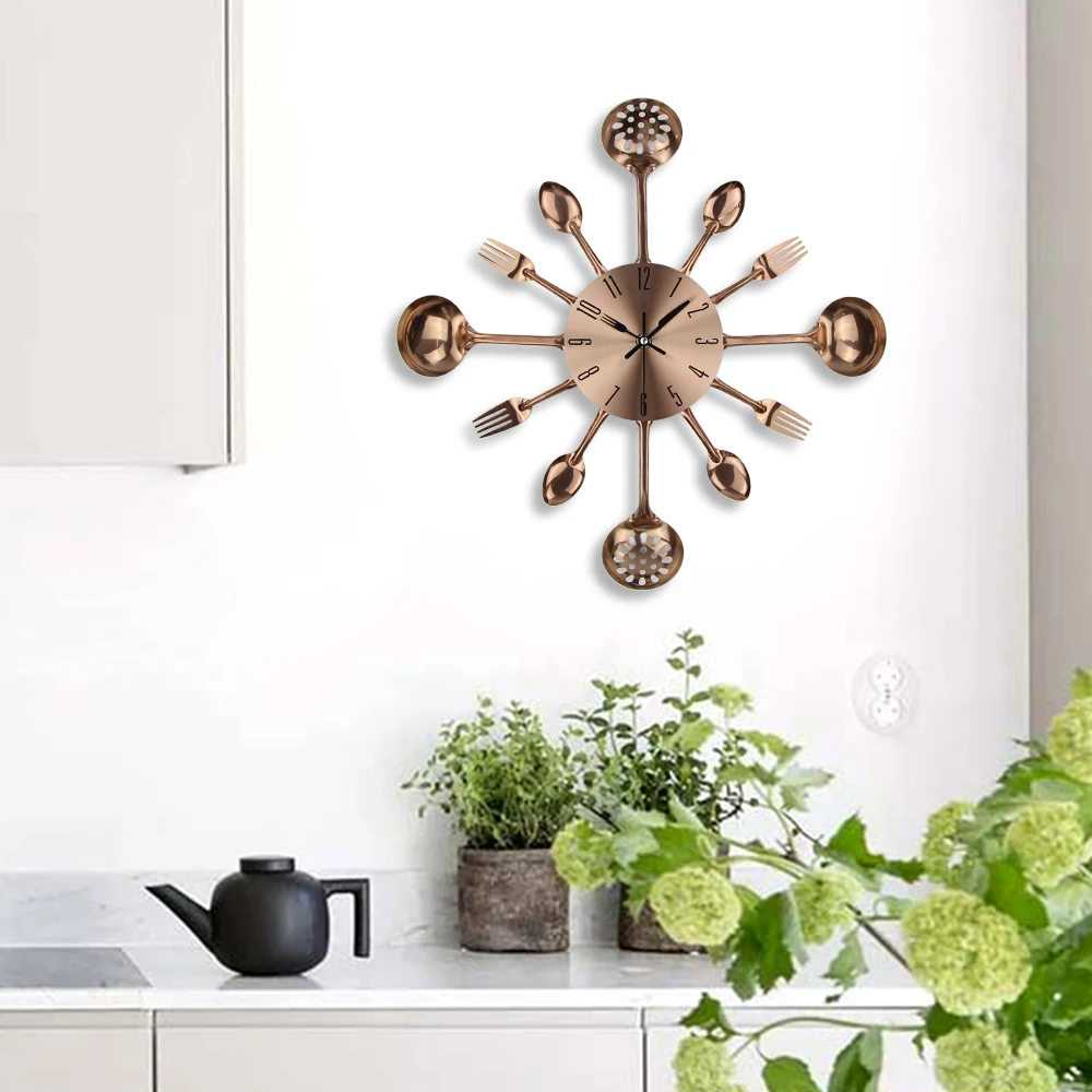 1 Unidades reloj de pared reloj de pared sartén sartén relojes cocina reloj  de pared metal sartén reloj colgante único reloj de pared reloj digital