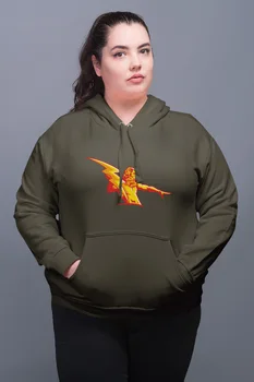 

Angemiel Wear Lightning Bolt Zeus Green Women 'S Hooded Sweatshirt