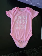 Conjuntos para bebés y niños, ropa rosa de manga corta con estampado de lo siento papá, Monos Blancos, trajes informales