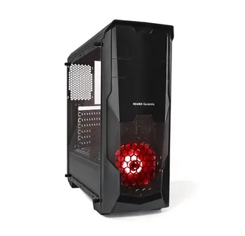 

Mars Gaming MC5, Box PC micro atx side window, fan led Red