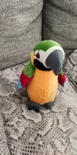 Peluche de loro parlante eléctrico para niños, juguete de peluche de pájaro parlante con alas que se repiten, regalo para niños