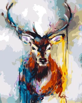 

Painting by numbers Standard: Colorful deer