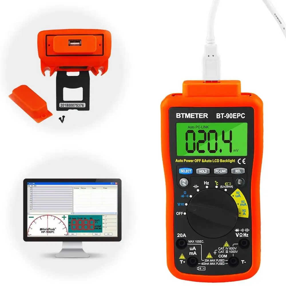 BTMETER BT-90EPC Цифровой мультиметр высокого напряжения Автозапуск 4000 отсчетов переменного/постоянного тока измеритель напряжения тестер для тока, вольт до 1000 в