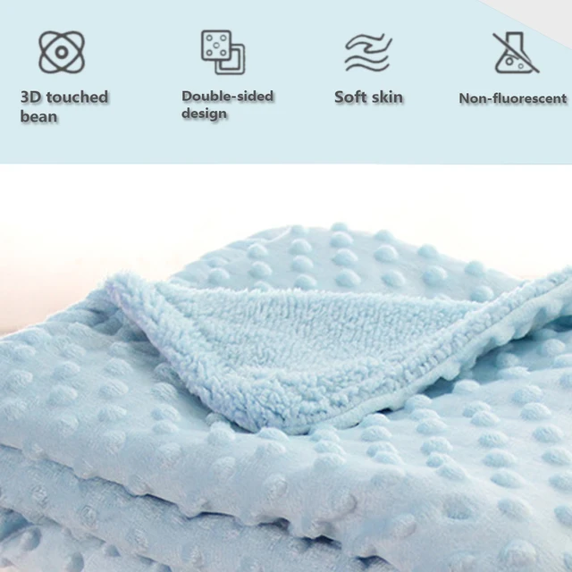 Baby Blanket & Swaddling Newborn Thermal Soft Fleece Blanket Winter Solid Bedding Set Cotton Quilt Infant Bedding Swaddle Wrap 4