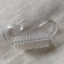 Cepillo de limpieza de uñas para manicura, cepillo de limpieza de uñas para cuidado del polvo, suave, rosa, para pedicura, portátil