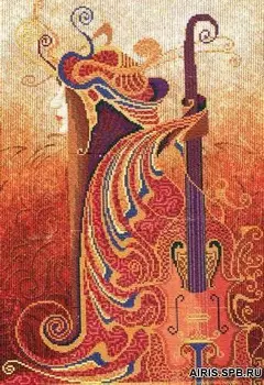 

NNK 3126 set for embroidery 'music of feelings. Violin'