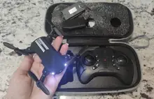 XKJ-Mini Dron 4K 2021 P HD, cámara WiFi Fpv, presión de aire, mantenimiento de altitud, negro y gris, Quadcopter plegable RC juguete, 1080