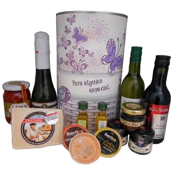 

Personalized for women with easy open tin with gourmet products