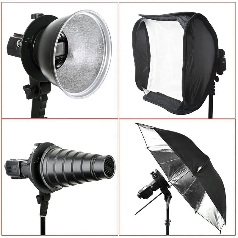 Для Godox AD-360 зонтик Фотография Вспышка видеокамеры Держатель Черная Вспышка Snoot софтбокс Bowens скользящее крепление для кронштейна s-типа