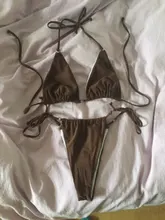 Conjunto de microbikini de estilo vendaje para mujer, traje de baño unicolor de dos piezas, ropa de playa Sexy, n. ° t3g, 2021