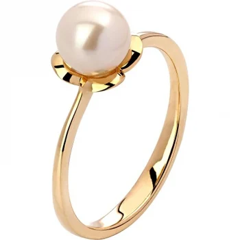 

Esthete ring with 1 Pearl in Yellow Gold