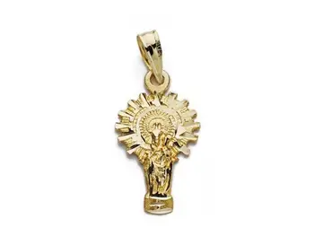 

Yellow gold medal with the silhouette of the Virgin of the Pillar
