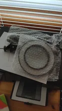 Lámpara de escritorio de lupa plegable profesional, luz LED de lectura con tres modos de atenuación, fuente de alimentación USB, 5 aumentos