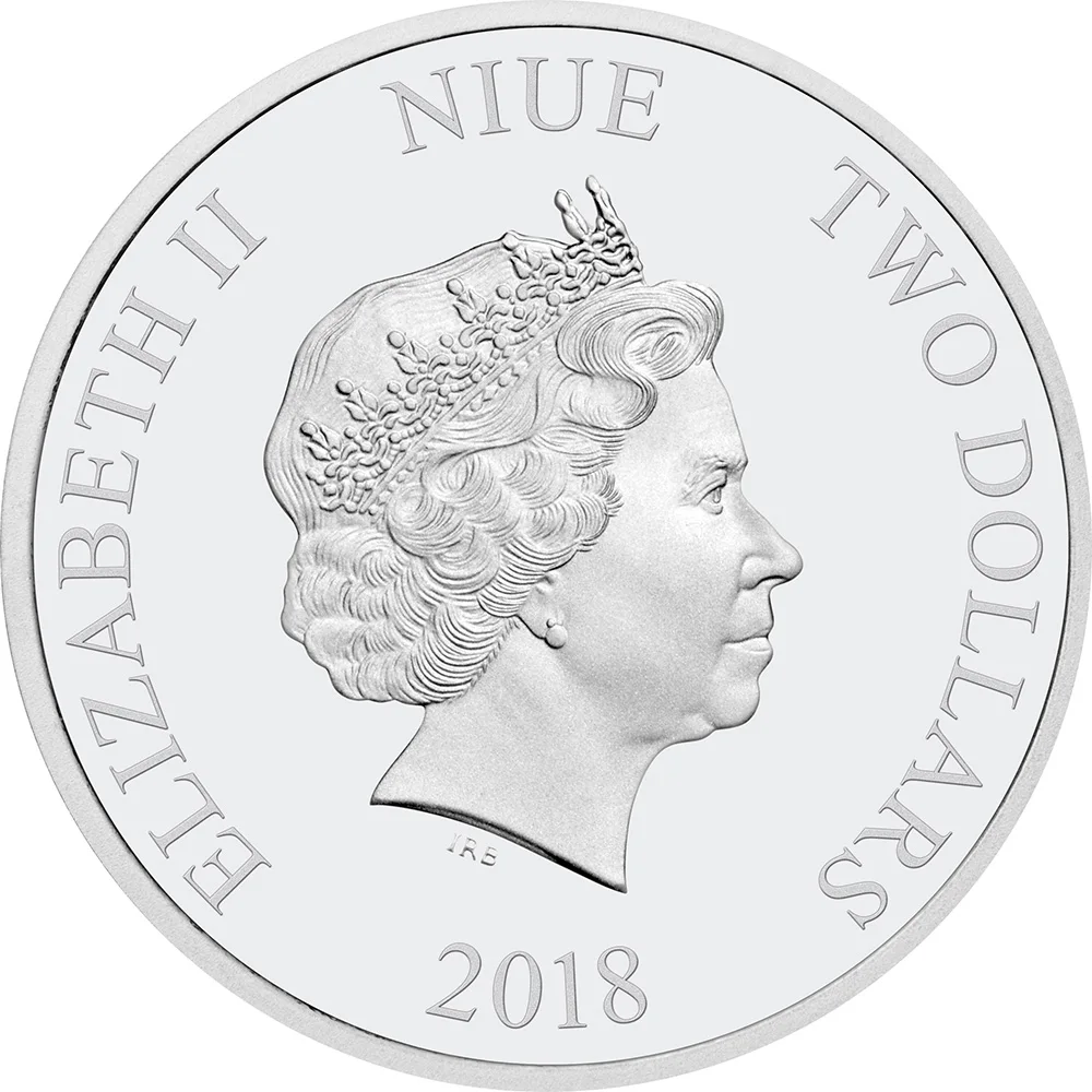 ANGELFISH Reef Fish 1 Oz Серебряная монета 2$ Niue