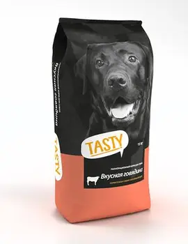 

Dry food with Говядиной TASTY Petfood for dogs with 15кг.