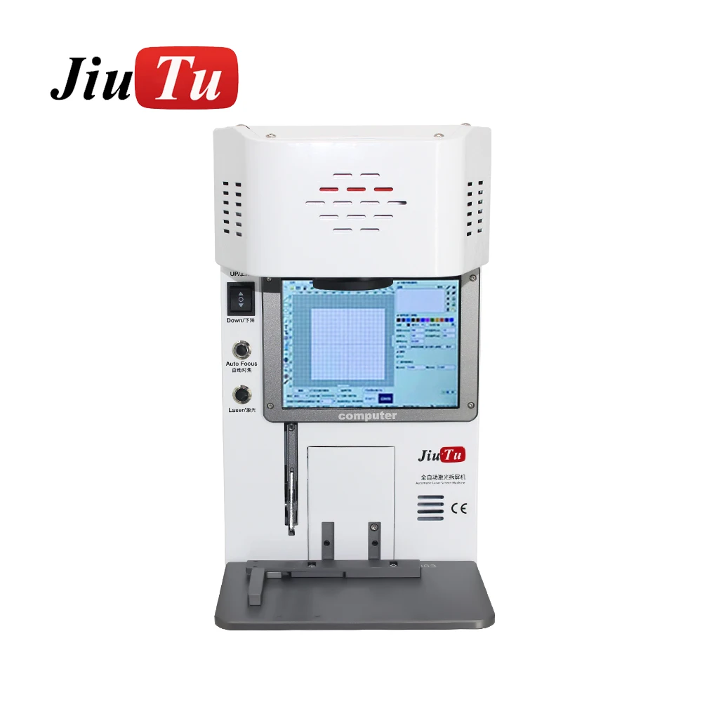 20W Fiber Laser Machine For iPhone Battery Rear Cover Bezel Frame Separator Remover Built in Fume Extractor