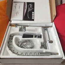 Kitchen Faucet Pull-Out Chrome-Spring Mixer Dual-Spout Single-Handle 360-Rotation Side-Sprayer