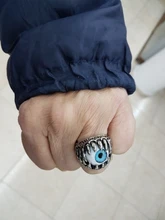 SLZBCY-anillo de acero inoxidable con diseño de garra de dragón para hombre, sortija de ojo malvado, fiesta, Anime, Calavera, Hip Hop