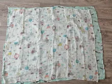 [Simfamily]-Manta suave 100% algodón para bebé, saco de dormir para bebé, funda para cochecito, colchoneta de juego, muselina, 1 pieza