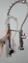 Luxury Black And Rose Gold Spring Pull Down Kitchen Faucet Hot And Cold Water Water
