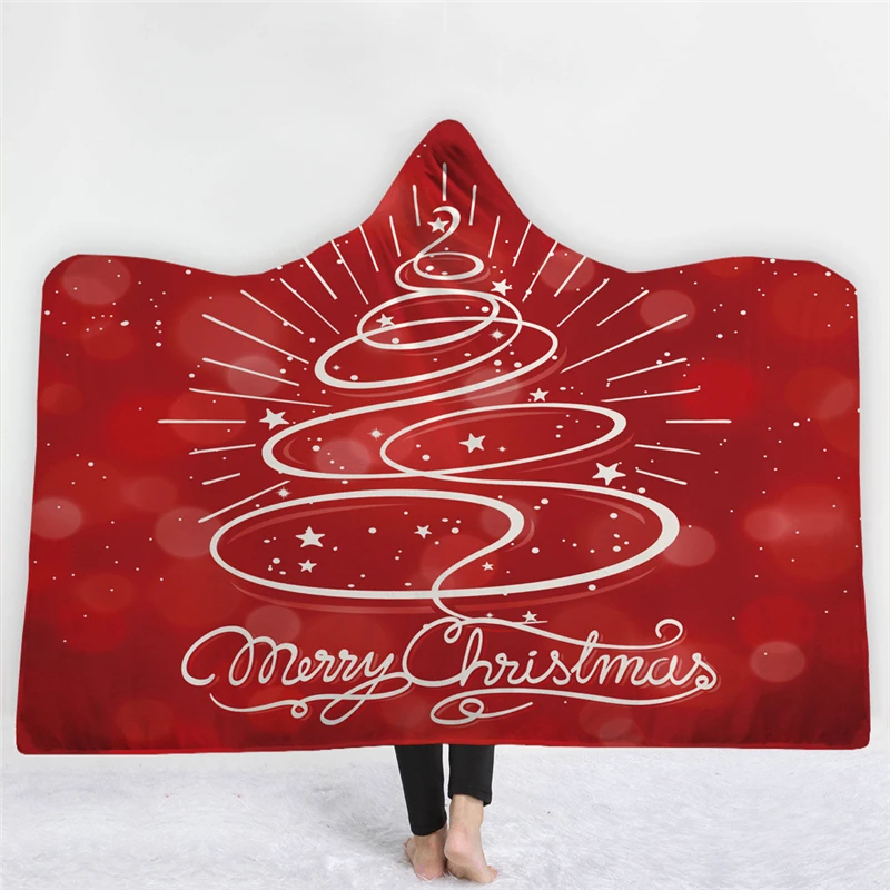 Merry-Chrismas-Mandala-Hooded-Blanket-For-Adults-Kids-Pink-Blue-Sherpa-Fleece-Woman-Throw-Blanket-Microfiber
