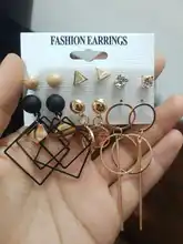 Hoop Earings Tassel Pearl Geometric Fashion Jewelry LATS Women Bohemian Womens Kolczyki