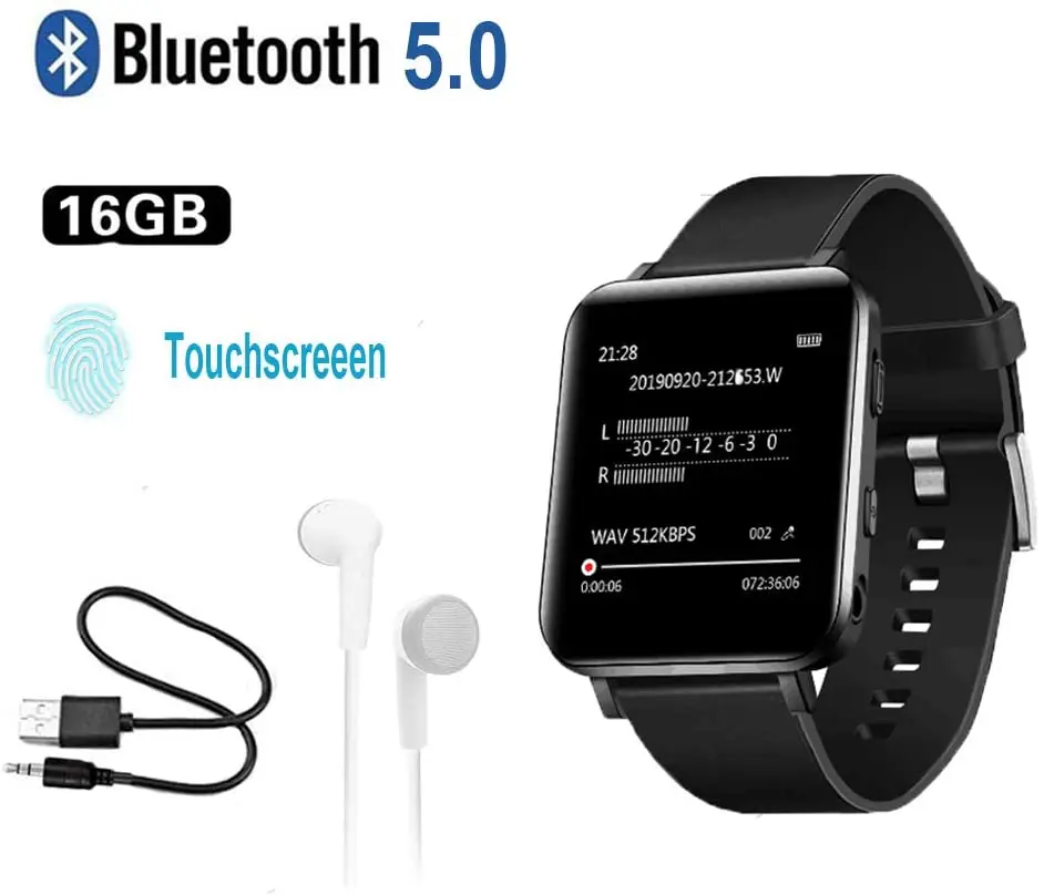 16GB Clip MP3 Player with Bluetooth Sports Watch