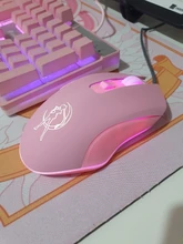 Ratón óptico retroiluminado de color rosa para ordenador, Mouse silencioso con cable, moda Sailor Moon, 2400DPI