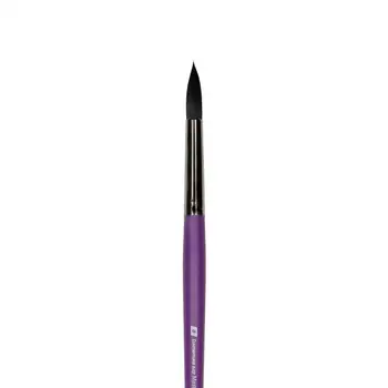 

Synthetic round brush, for watercolor and acrylic, long handle, № 8