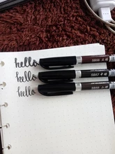 Pluma de pincel de 3 puntas, pluma de caligrafía, palabras aprendiendo chino, papelería, marcadores de dibujo para estudiantes, útiles escolares: Juego de bolígrafos