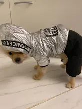 Jumpsuit Pet-Costumes Cotton-Padded Silver-Color Dogs Waterproof Winter Fashion for Hoodie